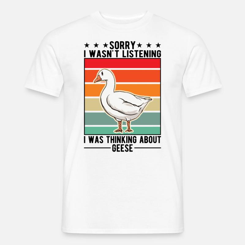 Gänse Geschenk Gänsezüchter Gans - Männer T-Shirt - Weiß