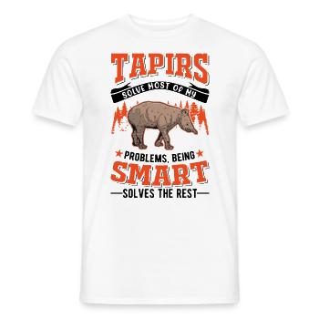 Tapir Tapir des plaines Tapirdae Tapir - T-shirt homme - blanc - Devant - AI Model Male 178 dark (178cm)