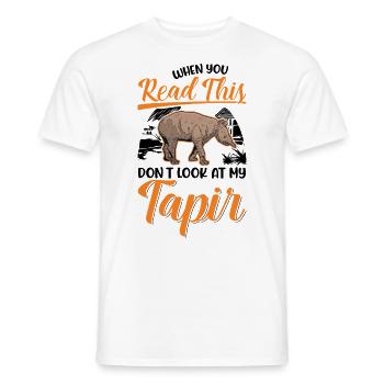 Tapir Tapir des plaines Tapirdae Tapir - T-shirt homme - blanc - Devant - AI Model Male 178 dark (178cm)