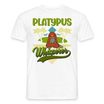 Schnabeltier Flüsterer Platypus Whisperer - T-shirt homme - blanc - Devant - AI Model Male 178 dark (178cm)