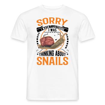 Snail Gift Vineyard Snail - Men's T-Shirt - white - Front - AI Model Male 178 dark (178cm)