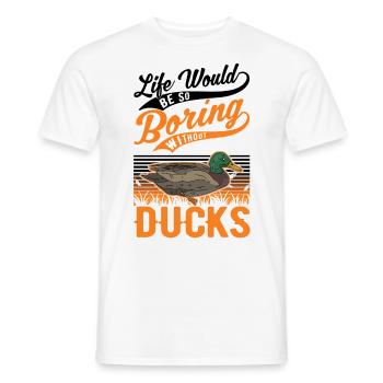Amoureux du canard cadeau éleveur de canard - T-shirt homme - blanc - Devant - AI Model Male 178 dark (178cm)