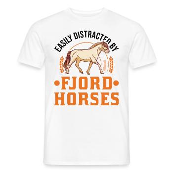 Fjord Horse Gift Norwegian Horse Fjord Horse - Men's T-Shirt - white - Front - AI Model Male 178 dark (178cm)