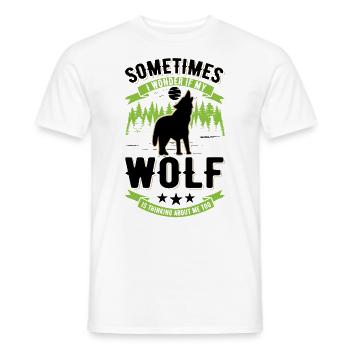 Wolf Liebhaber Geschenk Wolfsrudel - Männer T-Shirt - Weiß - Vorne - AI Model Male 178 dark (178cm)