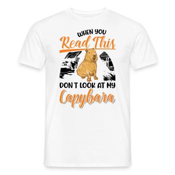 Capybara Gift Capibara capybara - Men's T-Shirt - white - Front - AI Model Male 178 dark (178cm)