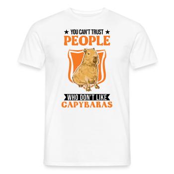 Capybara Gift Capibara - Men's T-Shirt - white - Front - AI Model Male 178 dark (178cm)