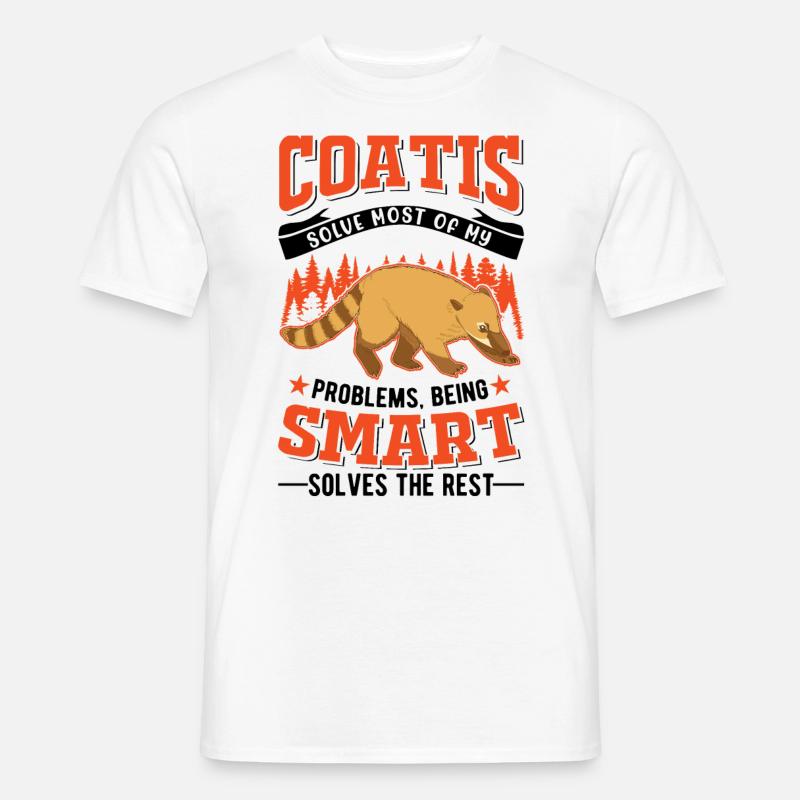 Nasenbär Geschenk Coati Rüsselbär - Männer T-Shirt - Weiß