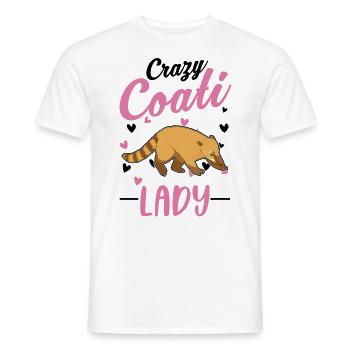 Crazy Coati dame Proboscis Coati - T-shirt homme - blanc - Devant - AI Model Male 178 dark (178cm)