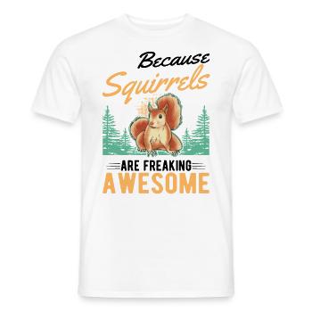 Écureuil Cadeau Écureuil Gris Écureuil - T-shirt homme - blanc - Devant - AI Model Male 178 dark (178cm)