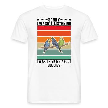 Budgerigar Cadeau Welli Perruche - T-shirt homme - blanc - Devant - AI Model Male 178 dark (178cm)