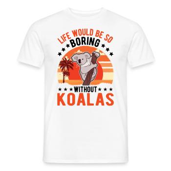 Amoureux des koalas Ours koala - T-shirt homme - blanc - Devant - AI Model Male 178 dark (178cm)