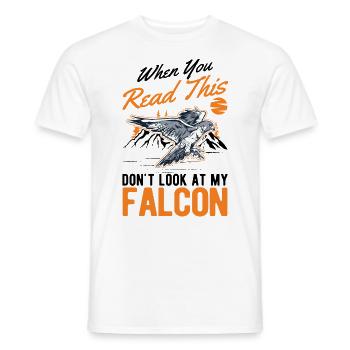 Falke Falkner Kestrel Falconry Falkner - Men's T-Shirt - white - Front - AI Model Male 178 dark (178cm)