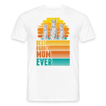 Rabbit Mama Rabbit Rabbit - Men's T-Shirt - white - Front - AI Model Male 178 dark (178cm)