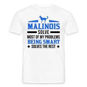 Malinois Gift Belgian Shepherd - Men's T-Shirt - white - Front - AI Model Male 178 dark (178cm)