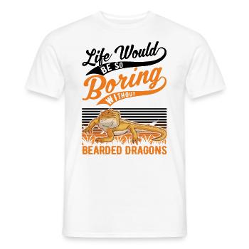 Dragon barbu Cadeau Dragon Barbu Pogona - T-shirt homme - blanc - Devant - AI Model Male 178 dark (178cm)