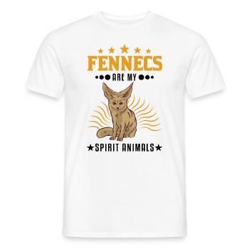 Fennek Spirit Animal Desert Fox - Men's T-Shirt - white - Front - AI Model Male 178 dark (178cm)