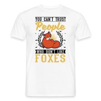 Fuchs Geschenk Rotfuchs - Männer T-Shirt - Weiß - Vorne - AI Model Male 178 dark (178cm)