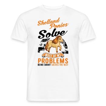 Shetland Pony Gift Shetty - Men's T-Shirt - white - Front - AI Model Male 178 dark (178cm)