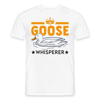 Geese Whisperer Gift Goose Breeder Goose - Men's T-Shirt - white - Front - AI Model Male 178 dark (178cm)