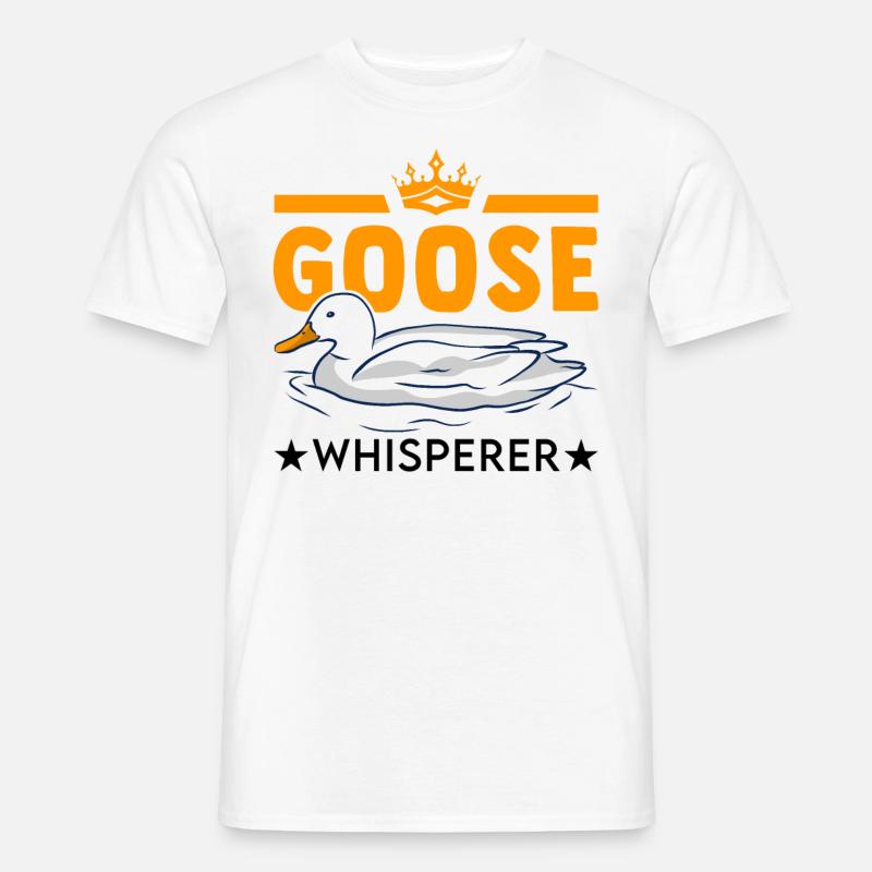 Gänse Flüsterer Geschenk Gänsezüchter Gans - Männer T-Shirt - Weiß