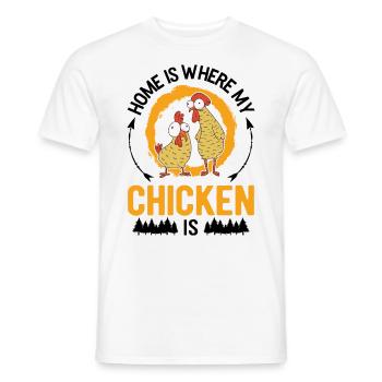 Poulets Home Farmer Poulet - T-shirt homme - blanc - Devant - AI Model Male 178 dark (178cm)