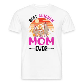 Beste Hühner Mama Landwirtin Bauer - Männer T-Shirt - Weiß - Vorne - AI Model Male 178 dark (178cm)