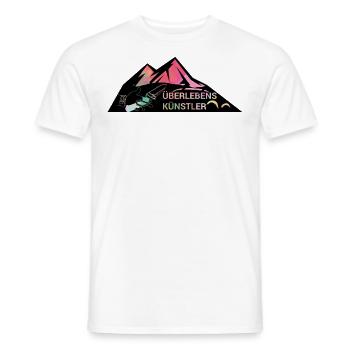 Survival-Ready #Überlebenskünstler - Männer T-Shirt - Weiß - Vorne - AI Model Male 178 dark (178cm)