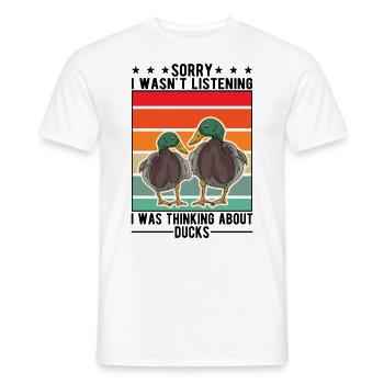 Amoureux du canard cadeau éleveur de canard - T-shirt homme - blanc - Devant - AI Model Male 178 dark (178cm)