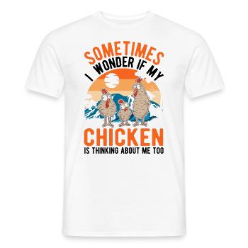 Poulets Élevage de poulets Éleveur de poulets Éleveur - T-shirt homme - blanc - Devant - AI Model Male 178 dark (178cm)