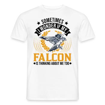 Falcon Gift Falcon Breeding Falcon Breeder Falconer - Men's T-Shirt - white - Front - AI Model Male 178 dark (178cm)