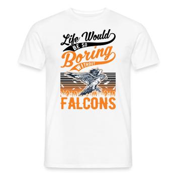Fauconnier Cadeau Fauconnerie Crécerelle - T-shirt homme - blanc - Devant - AI Model Male 178 dark (178cm)