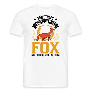 Fox Gift Red Fox - Men's T-Shirt - white - Front - AI Model Male 178 dark (178cm)