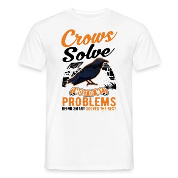 Crow Raven Crow Crow Husbandry Crow Breeder - Men's T-Shirt - white - Front - AI Model Male 178 dark (178cm)