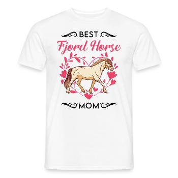 Best Fjord Horse Mom Fjordpferd Norweger Pferd - Männer T-Shirt - Weiß - Vorne - AI Model Male 178 dark (178cm)