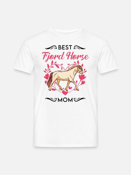 Bedste fjordhest Mor Fjord hest norsk hest - Mænd T-shirt - hvid