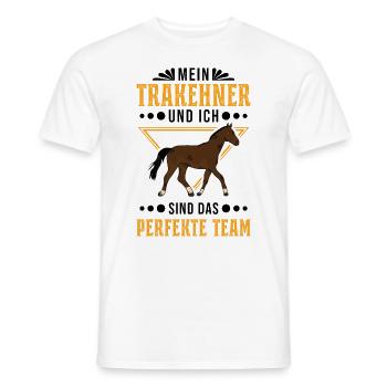 Mein Trakehner und ich Sind das perfekte Team - Männer T-Shirt - Weiß - Vorne - AI Model Male 178 dark (178cm)