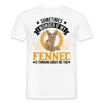 Fennec Gift Fennec Desert Fox - Men's T-Shirt - white - Front - AI Model Male 178 dark (178cm)