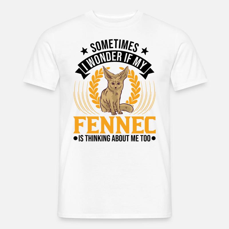 Fennek Geschenk Fennec Wüstenfuchs - Männer T-Shirt - Weiß