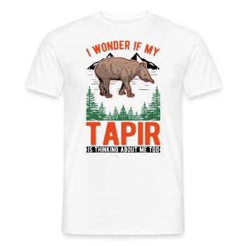 Tapir Geschenk Flachlandtapir Tapirdae Tapir - Männer T-Shirt - Weiß - Vorne - AI Model Male 178 dark (178cm)