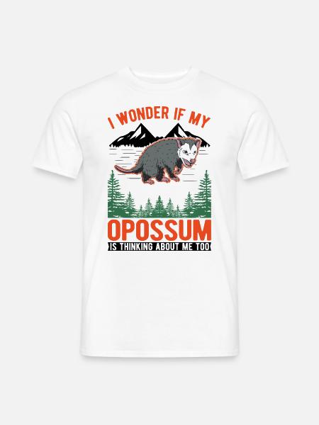 Opossum Geschenk Possum Beutelratte - Männer T-Shirt - Weiß