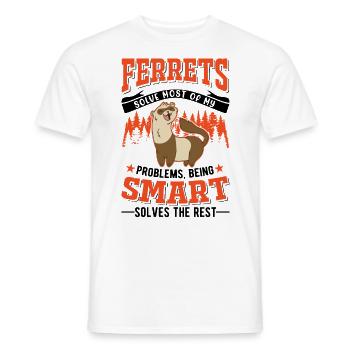 Amoureux du furet Cadeau furet - T-shirt homme - blanc - Devant - AI Model Male 178 dark (178cm)