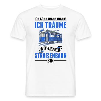 Straßenbahn Geschenk Straßenbahnfahrer Tram S-Bahn - Männer T-Shirt - Weiß - Vorne - AI Model Male 178 dark (178cm)