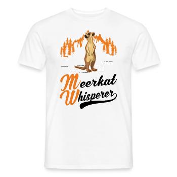 Erdmännchen Flüsterer Meerkat Whisperer - T-shirt homme - blanc - Devant - AI Model Male 178 dark (178cm)