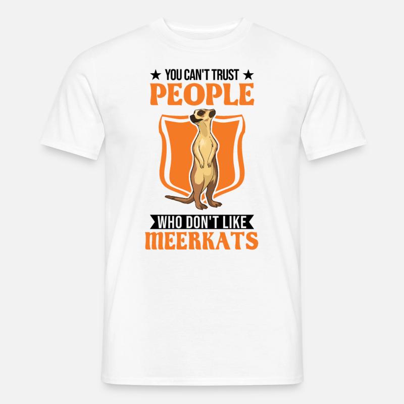 Erdmännchen Geschenk Meerkat - Männer T-Shirt - Weiß