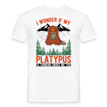 Platypus Spell Platypus - Men's T-Shirt - white - Front - AI Model Male 178 dark (178cm)