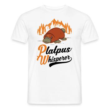 Schnabeltier Flüsterer Platypus Whisperer - T-shirt homme - blanc - Devant - AI Model Male 178 dark (178cm)