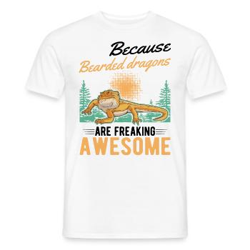 Bearded dragon saying Bearded Dragon - Men's T-Shirt - white - Front - AI Model Male 178 dark (178cm)