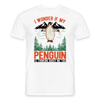 Pinguin Penguin Kaiserpinguin Gelbaugenpinguin - Männer T-Shirt - Weiß - Vorne - AI Model Male 178 dark (178cm)