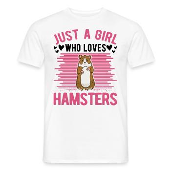 Hamster Fille Golden Hamster Nain Hamster - T-shirt homme - blanc - Devant - AI Model Male 178 dark (178cm)