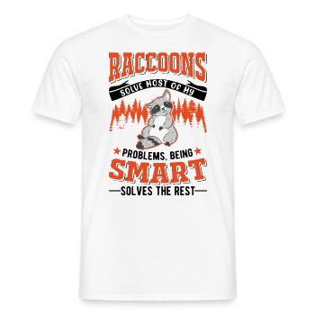 Raton laveur cadeau raton laveur - T-shirt homme - blanc - Devant - AI Model Male 178 dark (178cm)